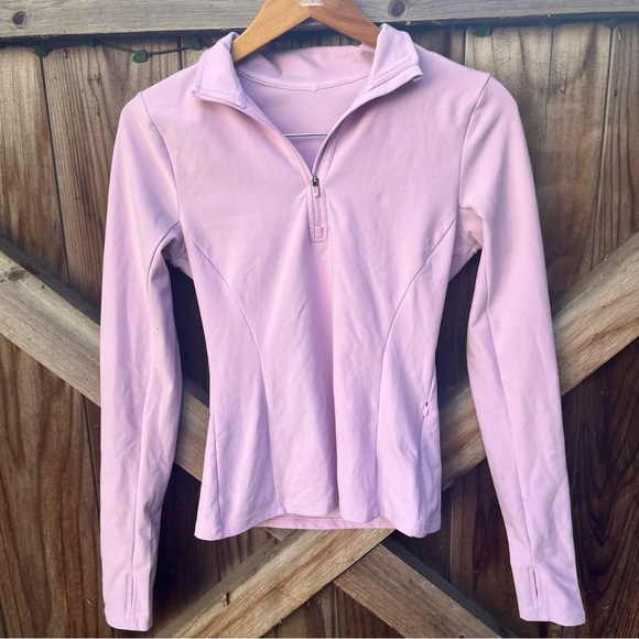 Sugarplum Pink Alo Yoga 1/2 Zip Rapid Pullover - Picture 2 of 9